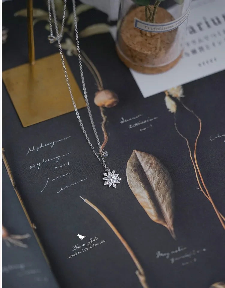 Gold Snowflake - Sterling Silver