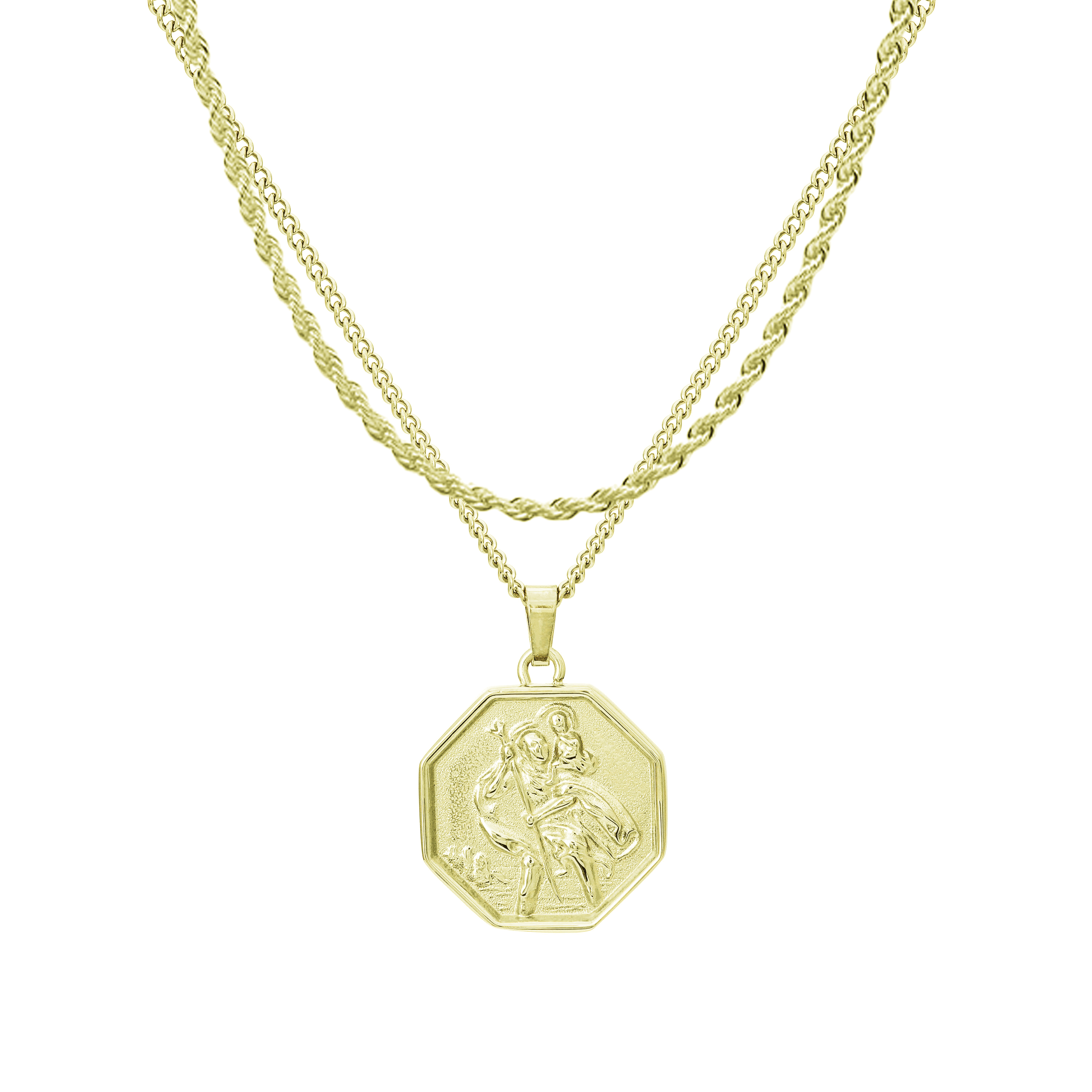 St Christopher Set - Gold