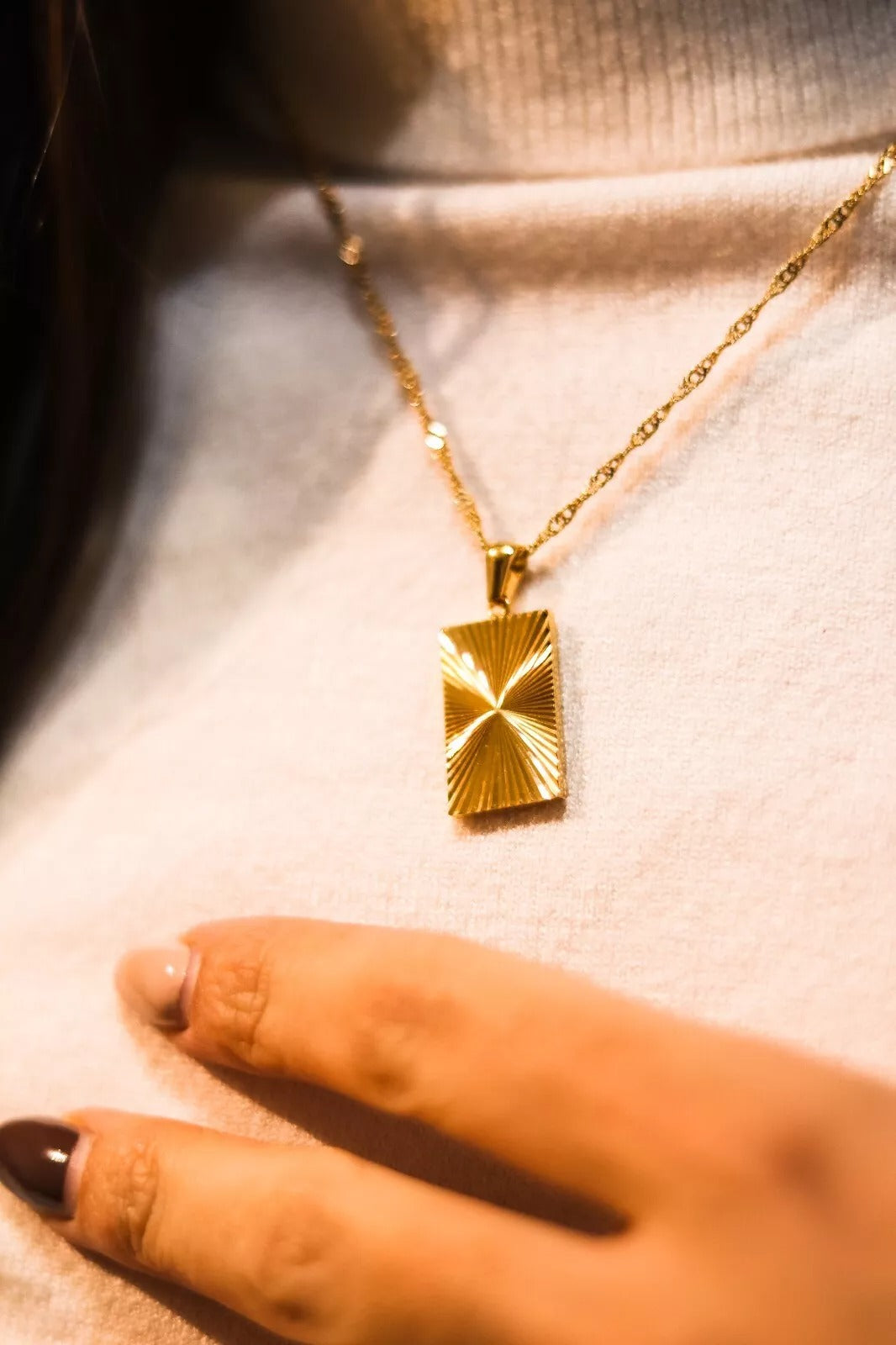 Sunlight Sunburst Signet Square - Gold