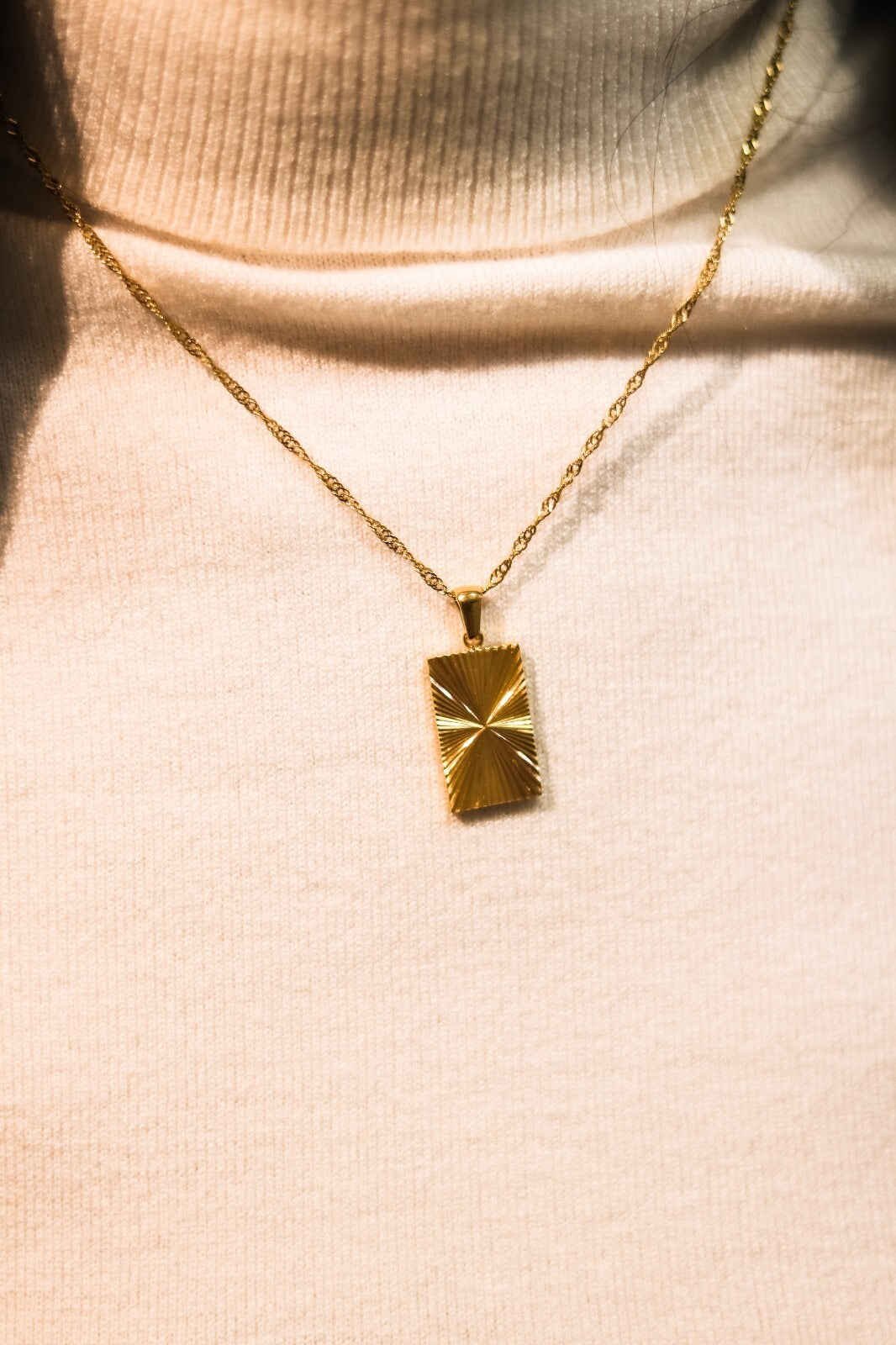 Sunlight Sunburst Signet Square - Gold