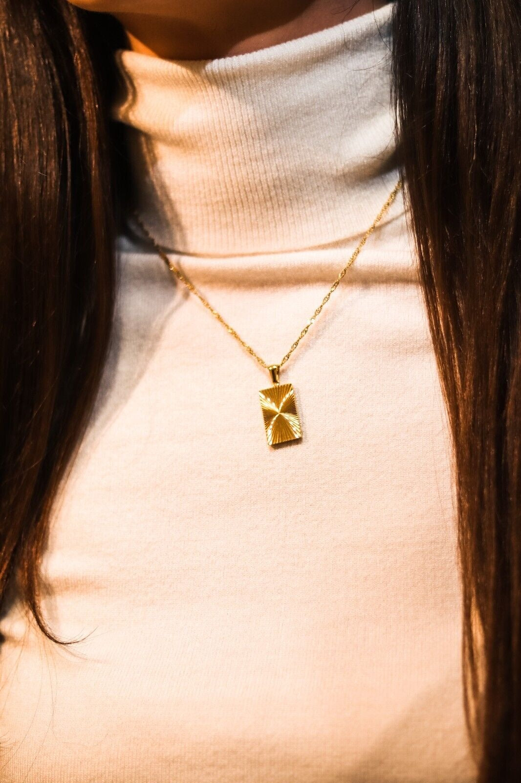 Sunlight Sunburst Signet Square - Gold