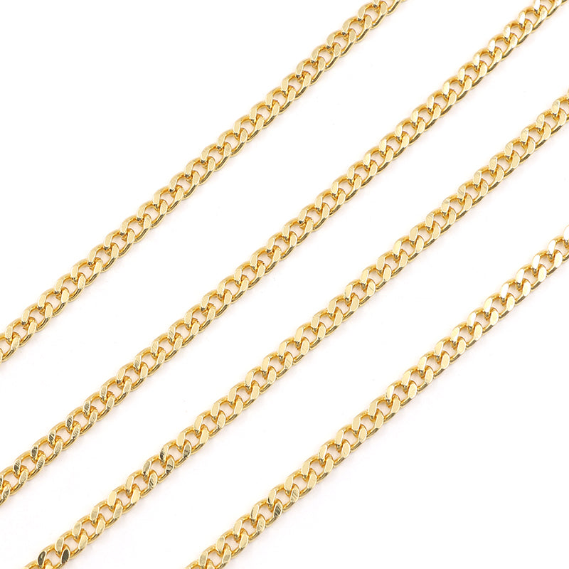 Gold Cuban - 4mm