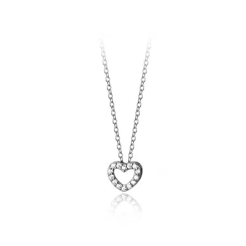 Silver Heart Necklace - Sterling Silver
