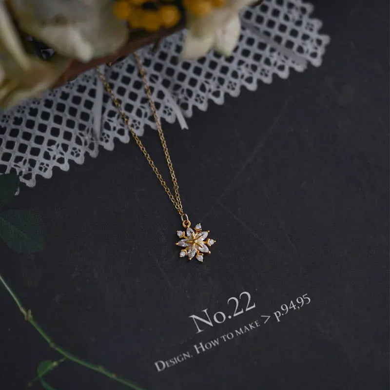 Gold Snowflake - Sterling Silver