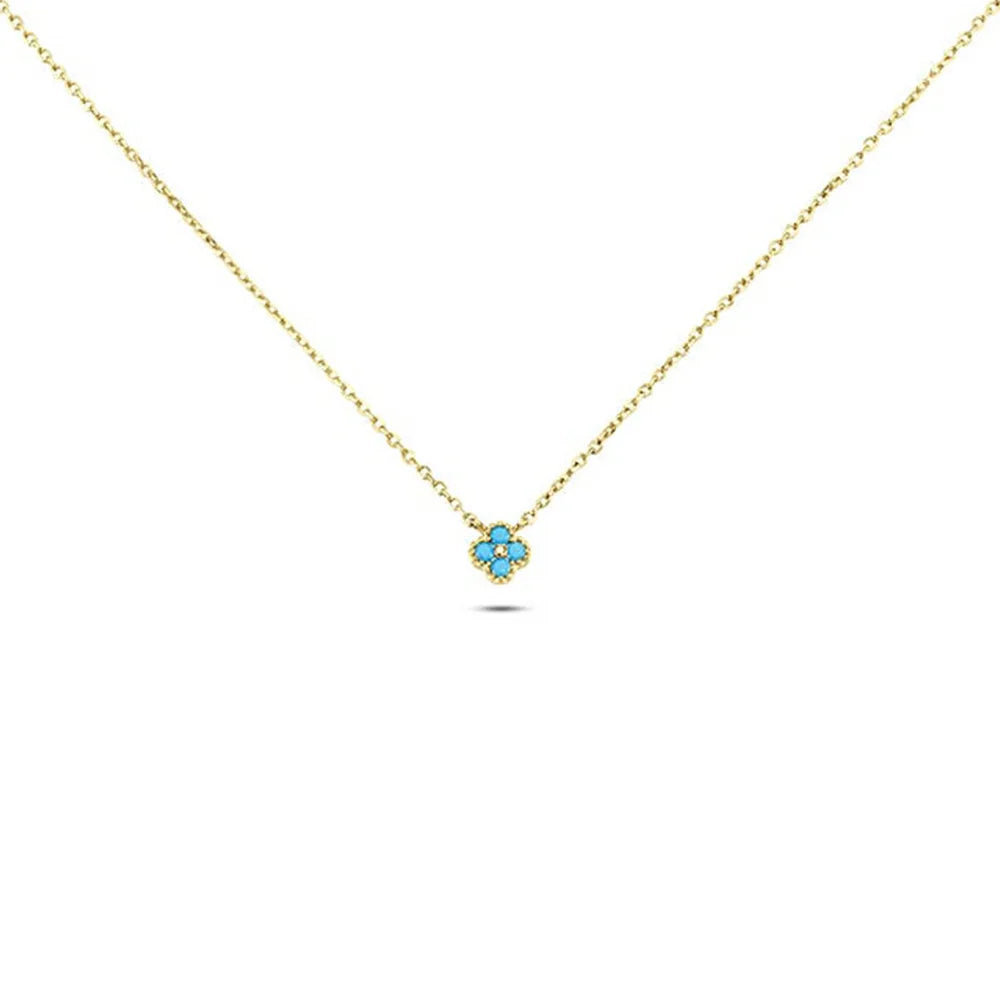 Silver Oval Diamond Petal Flower - Sterling Silver