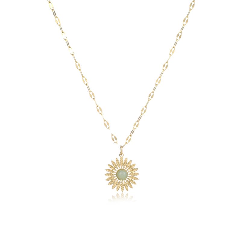 Sunflower Green Emerald - Gold