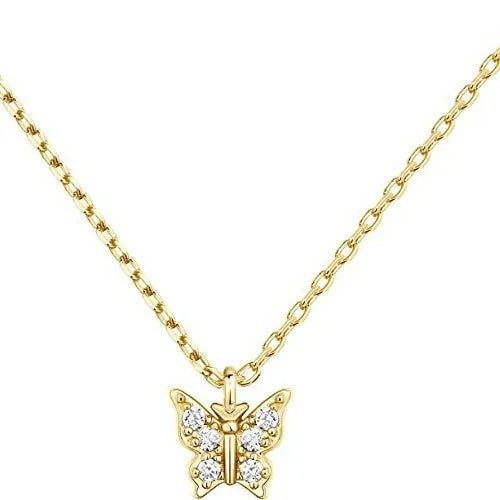 Gold Dainty Butterfly - Sterling Silver