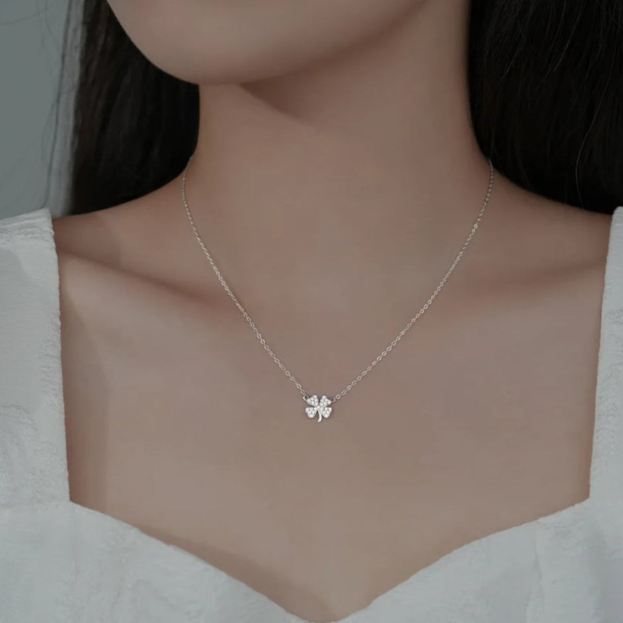 Gold Leaf Clover - Sterling Silver