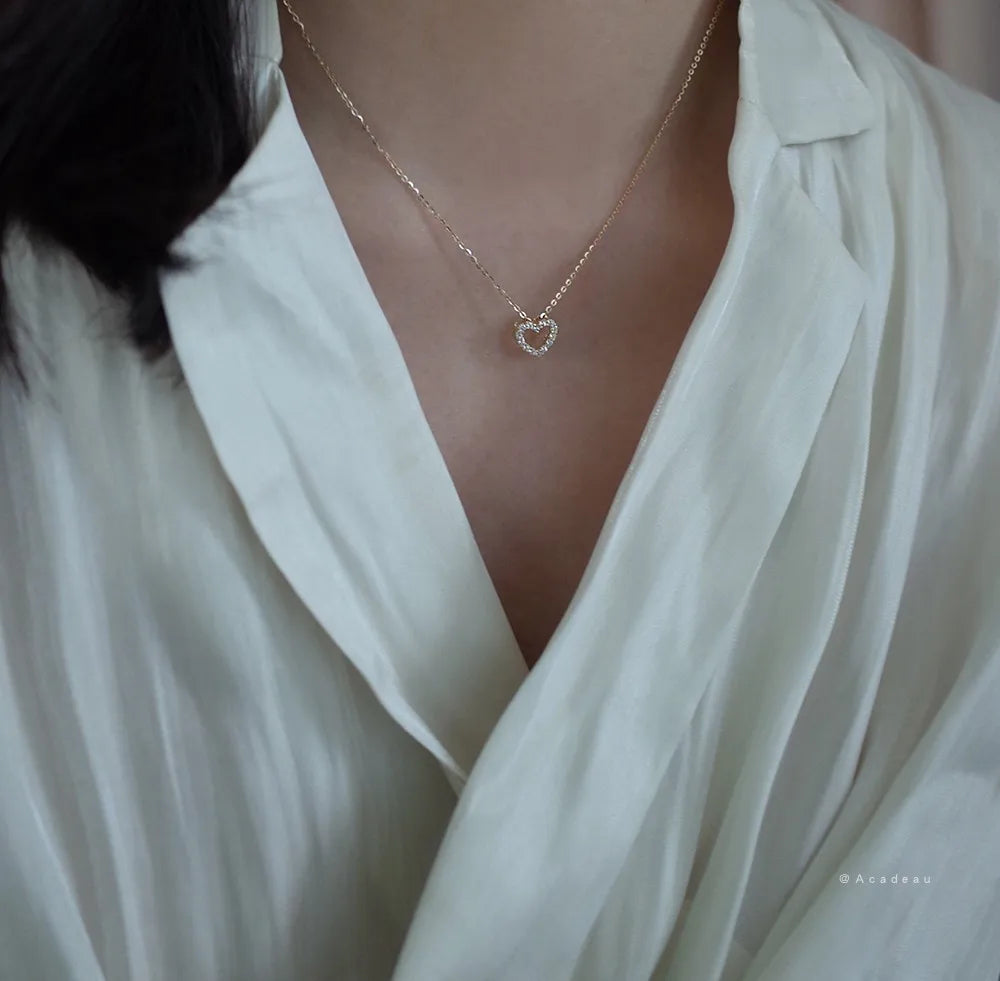 Silver Heart Necklace - Sterling Silver