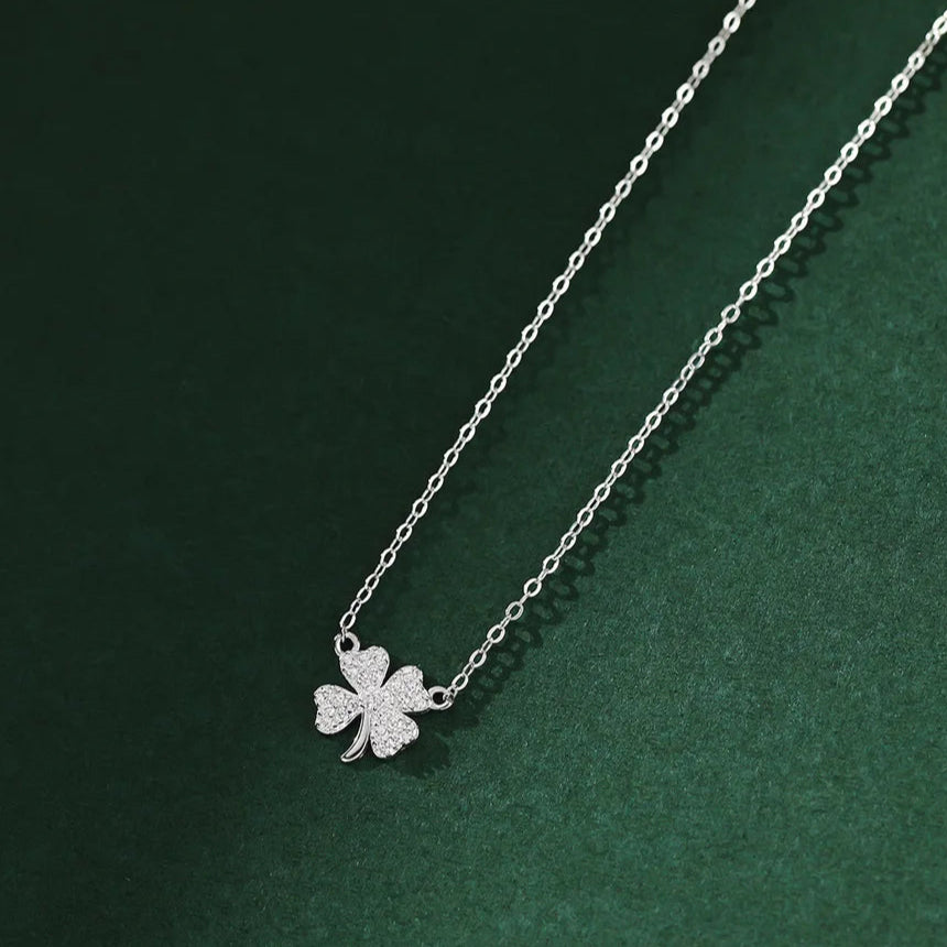 Gold Leaf Clover - Sterling Silver