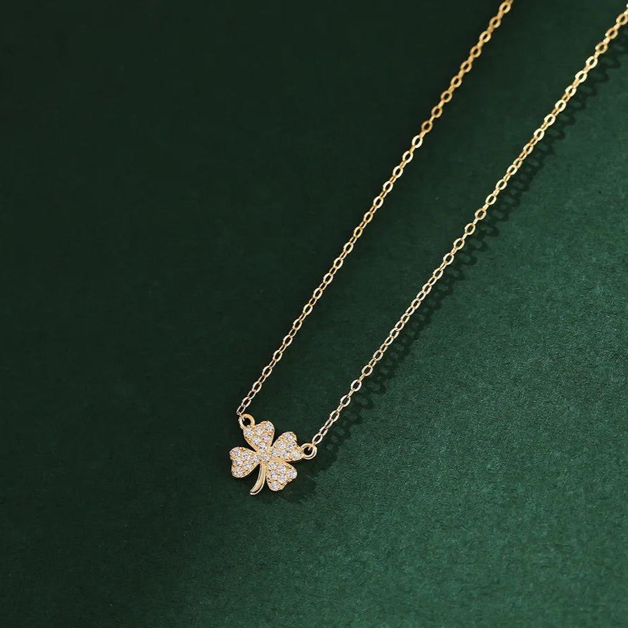 Gold Leaf Clover - Sterling Silver