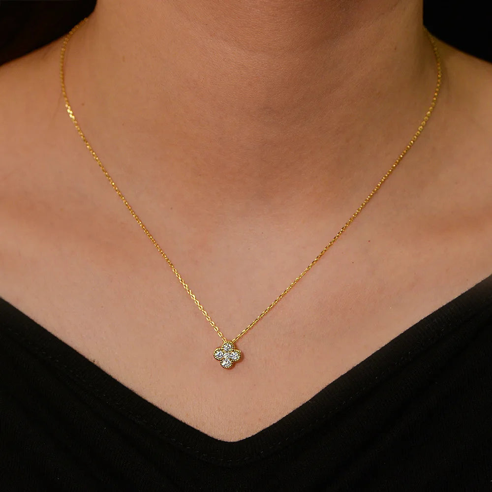 Silver Four Leaf Clover - Sterling Silver