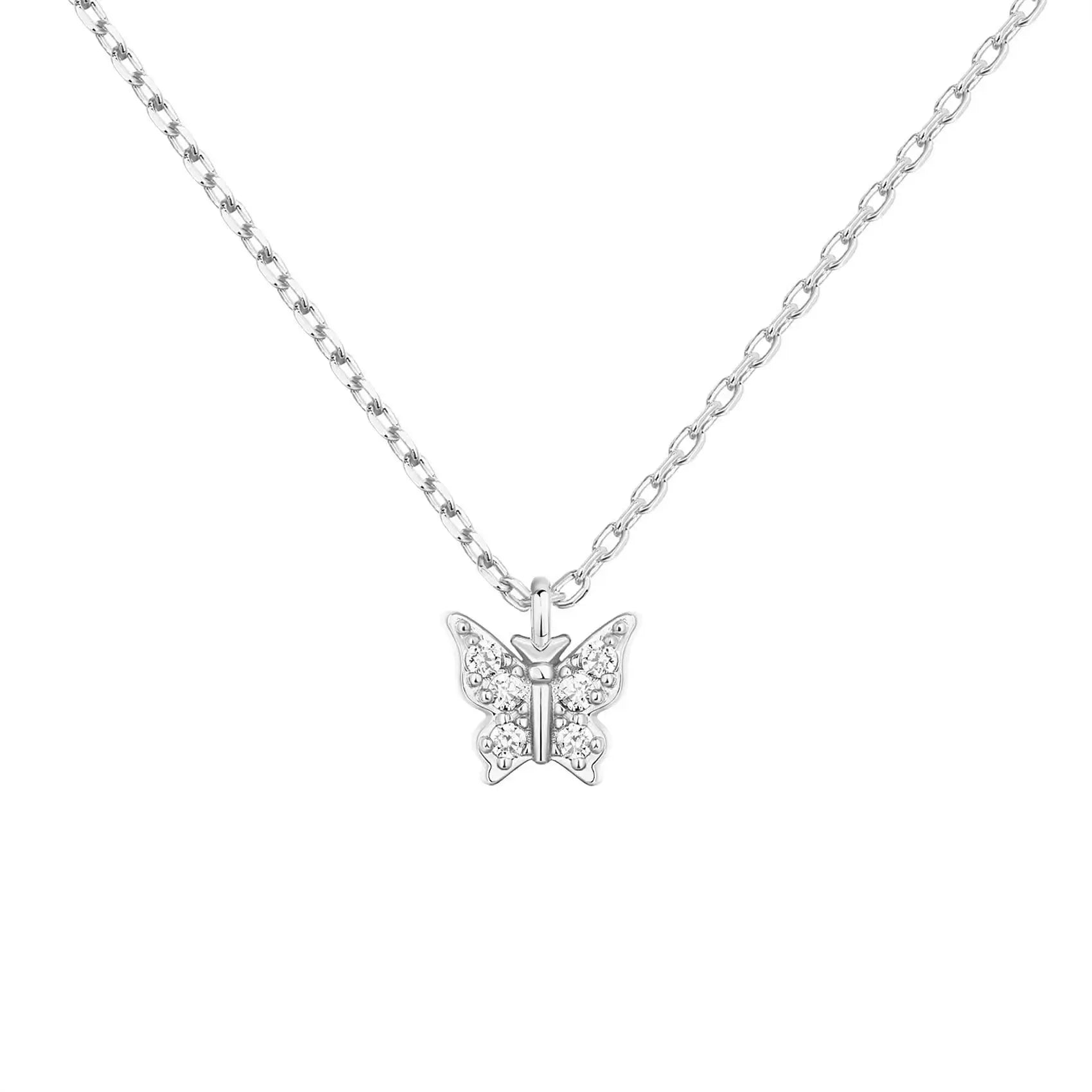 Gold Dainty Butterfly - Sterling Silver