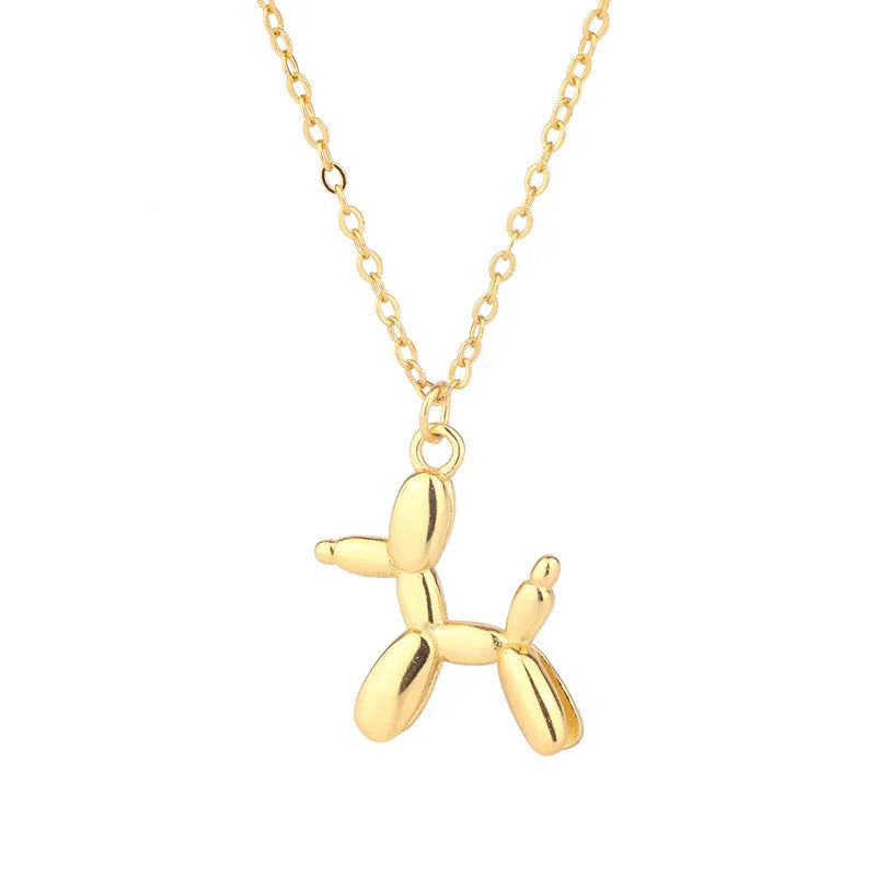 Gold Balloon Dog - Sterling Silver