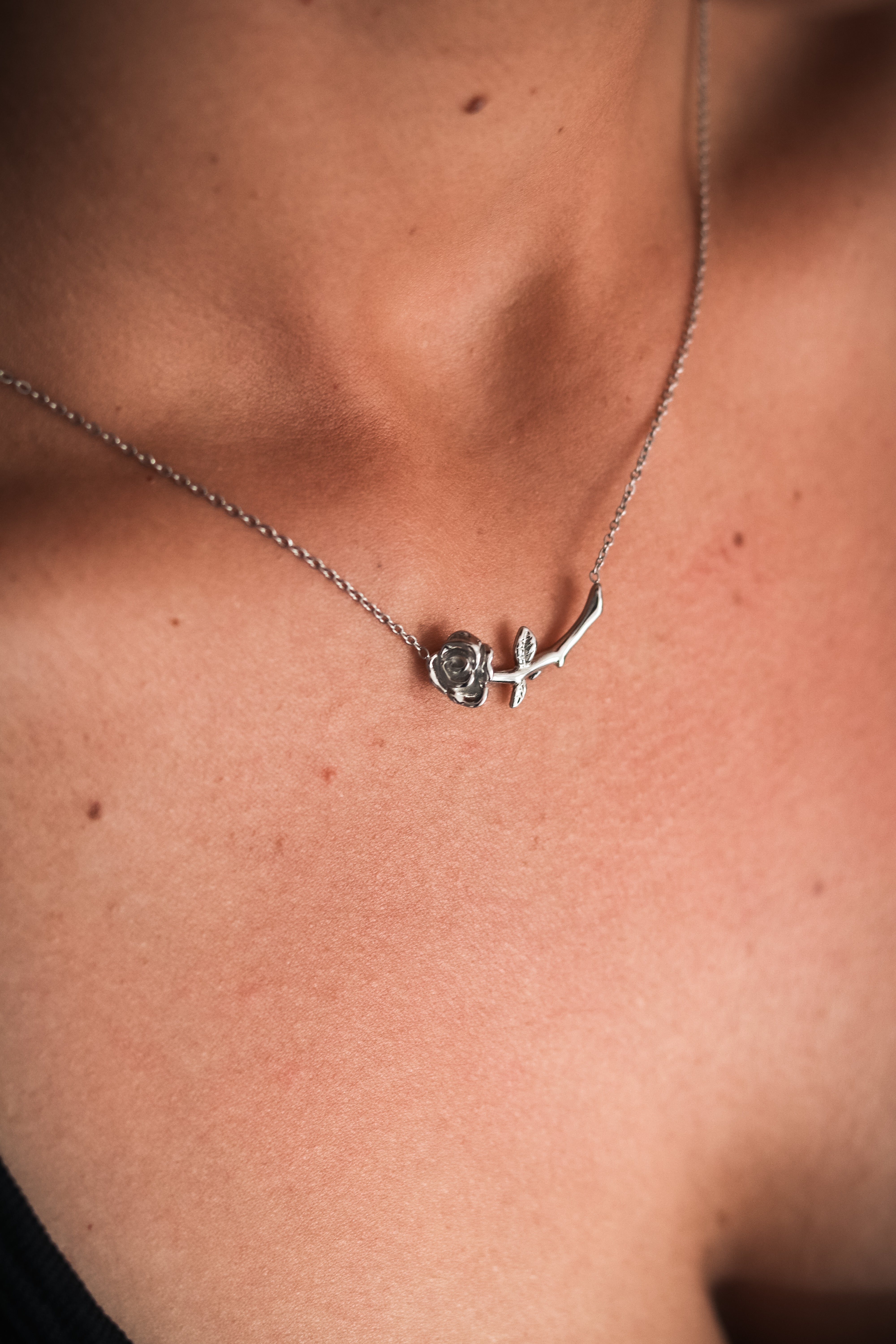 Rose Flower - Silver
