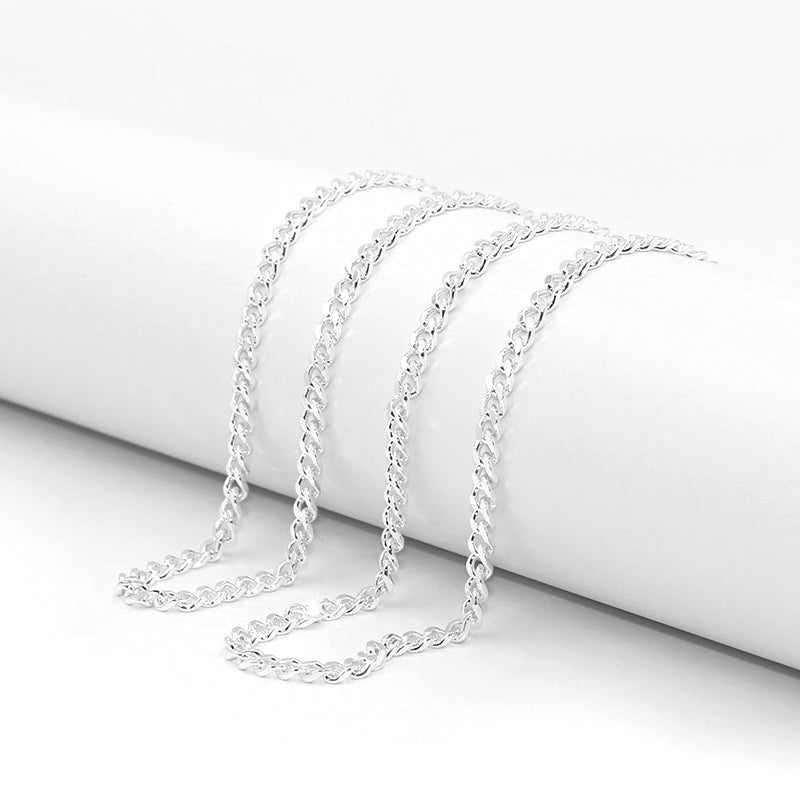 Silver Cuban - 4mm